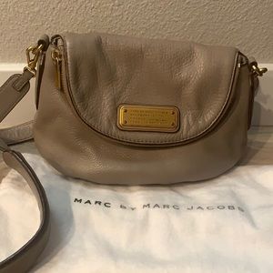 Authentic all leather Marc by Marc Jacobs shoulder bag , excellent shape ,taupe